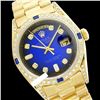 Image 1 : Rolex Men's 18K Yellow President, QuickSet, Diam Dial & Diam/Sapphire Bezel - REF-1457Y3X