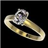 Image 1 : 1 CTW Certified VS/SI Quality Oval Diamond Solitaire Ring 10K Yellow Gold - REF-297F2N - 32993