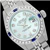 Image 1 : Rolex Men's Stainless Steel, QuickSet, Diam Dial & Diam/Sapphire Bezel - REF-521W3H