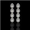Image 1 : 5.22 CTW Pear Diamond Designer Earrings 18K White Gold - REF-969F6N - 42647