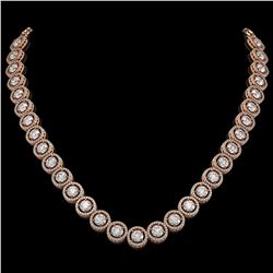 30.78 CTW Diamond Designer Necklace 18K Rose Gold - REF-4766H9A - 42579
