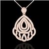 Image 2 : 1.50 CTW Micro Pave VS/SI Diamond Necklace 14K Rose Gold - REF-140A4X - 21280