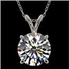 Image 1 : 2.03 CTW Certified H-SI/I Quality Diamond Solitaire Necklace 10K White Gold - REF-585A2X - 36808