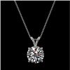 Image 4 : 2.03 CTW Certified H-SI/I Quality Diamond Solitaire Necklace 10K White Gold - REF-585A2X - 36808