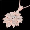 Image 1 : 3 CTW Micro Pave VS/SI Diamond Designer Necklace 14K Rose Gold - REF-362W5F - 22559