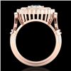 Image 4 : 2.03 CTW Fancy Intense Blue Diamond Solitaire Art Deco Ring 18K Rose Gold - REF-245M5H - 37902
