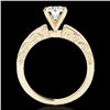Image 2 : 1.43 CTW H-SI/I Certified Diamond Solitaire Antique Ring 10K Yellow Gold - REF-180Y2K - 34614