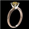 Image 4 : 1.50 CTW Certified Intense Yellow SI Diamond Solitaire Ring 10K Rose Gold - REF-345M5H - 32931