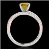 Image 2 : 1.65 CTW Certified Si Intense Yellow Diamond Solitaire Ring 10K White & Rose Gold - REF-325X5T - 355