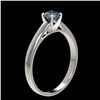 Image 4 : 0.50 CTW Certified Intense Blue SI Diamond Solitaire Engagement Ring 10K White Gold - REF-50T3M - 32