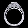 1.07 CTW VS/SI Diamond Art Deco Ring 18K White Gold - REF-322K5W - 36917