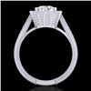 1.33 CTW VS/SI Diamond Solitaire Art Deco Ring 18K White Gold - REF-418F2N - 37103
