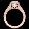 Image 1 : 0.77 CTW VS/SI Diamond Solitaire Art Deco Ring 18K Rose Gold - REF-218W2F - 36897