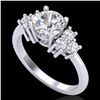 Image 1 : 1.5 CTW VS/SI Diamond Solitaire Ring 18K White Gold - REF-409H3A - 36938