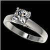 Image 1 : 1.25 CTW Certified VS/SI Quality Cushion Cut Diamond Solitaire Ring 10K White Gold - REF-372W3F - 33
