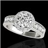 2.1 CTW H-SI/I Certified Diamond Solitaire Halo Ring 10K White Gold - REF-308T2M - 34540