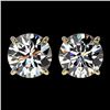 2.55 CTW Certified H-SI/I Quality Diamond Solitaire Stud Earrings 10K Yellow Gold - REF-435M2H - 366