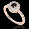 Image 2 : 0.80 CTW Micro VS/SI Diamond Designer Ring 14K Rose Gold - REF-58W2F - 20892