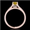 Image 2 : 1 CTW Certified Si/I Fancy Intense Yellow Diamond Solitaire Ring 10K Rose Gold - REF-163N6Y - 35163