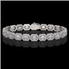 Image 1 : 14.57 CTW Emerald Cut Diamond Designer Bracelet 18K White Gold - REF-3045H6A - 42662