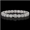 Image 2 : 14.57 CTW Emerald Cut Diamond Designer Bracelet 18K White Gold - REF-3045H6A - 42662