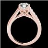 Image 2 : 1.5 CTW H-SI/I Certified Diamond Solitaire Ring 10K Rose Gold - REF-272M8H - 34899