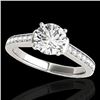 1.5 CTW H-SI/I Certified Diamond Solitaire Ring 10K White Gold - REF-236X4T - 34925