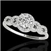 1.33 CTW H-SI/I Certified Diamond Solitaire Ring 10K White Gold - REF-213T6M - 35313