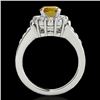 Image 2 : 1.9 CTW Certified Si/I Fancy Intense Yellow Diamond Solitaire Halo Ring 10K White Gold - REF-206W4F 