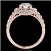 Image 2 : 1.75 CTW H-SI/I Certified Diamond Solitaire Halo Ring 10K Rose Gold - REF-180W2F - 34451