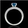 Image 2 : 2 CTW Si Certified Fancy Blue Diamond Bypass Solitaire Ring 10K White Gold - REF-227H3A - 35135
