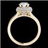 Image 2 : 1.85 CTW H-SI/I Certified Diamond Solitaire Halo Ring 10K Yellow Gold - REF-218M2H - 34125