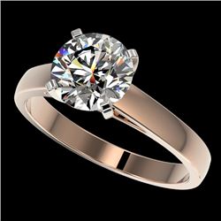 2.05 CTW Certified H-SI/I Quality Diamond Solitaire Engagement Ring 10K Rose Gold - REF-477K3W - 365