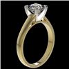 Image 4 : 1.25 CTW Certified VS/SI Quality Princess Diamond Solitaire Ring 10K Yellow Gold - REF-372H3A - 3301
