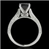 Image 2 : 1.21 CTW Certified VS Black Diamond Solitaire Antique Ring 10K White Gold - REF-46W9F - 34723