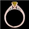 Image 2 : 1.5 CTW Certified Si/I Fancy Intense Yellow Diamond Solitaire Ring 10K White Gold - REF-245H5A - 348