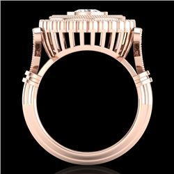 2.03 CTW VS/SI Diamond Solitaire Art Deco Ring 18K Rose Gold - REF-270A2X - 37080