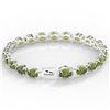 Image 4 : 17.25 CTW Green Tourmaline & VS/SI Diamond Tennis Micro Halo Bracelet 14K White Gold - REF-172W8F - 