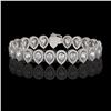 Image 1 : 15.85 CTW Pear Diamond Designer Bracelet 18K White Gold - REF-2890T8M - 42770