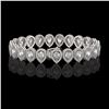 Image 2 : 15.85 CTW Pear Diamond Designer Bracelet 18K White Gold - REF-2890T8M - 42770