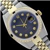 Image 1 : Rolex Men's Two Tone 14K Gold/SS, QuickSet, Diam Dial & Diam/Sapphire Bezel - REF-557W3H