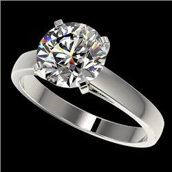 2.55 CTW Certified H-SI/I Quality Diamond Solitaire Engagement Ring 10K White Gold - REF-729M2H - 36