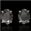 Image 1 : 10 CTW Black VS/SI Diamond Designer Solitaire Stud Earrings 14K Rose Gold - REF-212W2F - 21654