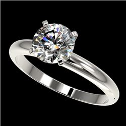 1.55 CTW Certified H-SI/I Quality Diamond Solitaire Engagement Ring 10K White Gold - REF-400K2W - 36