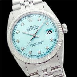 Rolex Ladies Stainless Steel, Diamond Dial with Fluted Bezel, Sapphire Crystal - REF-321Y8X