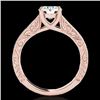 Image 2 : 1.32 CTW H-SI/I Certified Diamond Solitaire Ring 10K Rose Gold - REF-154W4F - 34944
