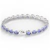 Image 4 : 24 CTW Tanzanite Eternity Designer Inspired Tennis Bracelet 14K White Gold - REF-218Y2K - 23395