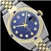 Image 1 : Rolex Men's Two Tone, QuickSet, Diam Dial & Diam/Sapphire Bezel - REF-557M4F