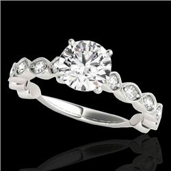 1.5 CTW H-SI/I Certified Diamond Solitaire Ring 10K White Gold - REF-163K6W - 34880