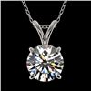 1.26 CTW Certified H-SI/I Quality Diamond Solitaire Necklace 10K White Gold - REF-240W2F - 36773